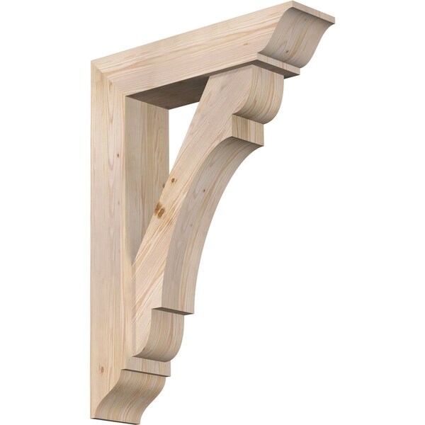 Ekena Millwork Olympic Traditional Smooth Bracket w/ Offset Brace, Douglas Fir, 7 1/2"W x 30"D x 42"H BKT0806X30X42OLY01SDF - main